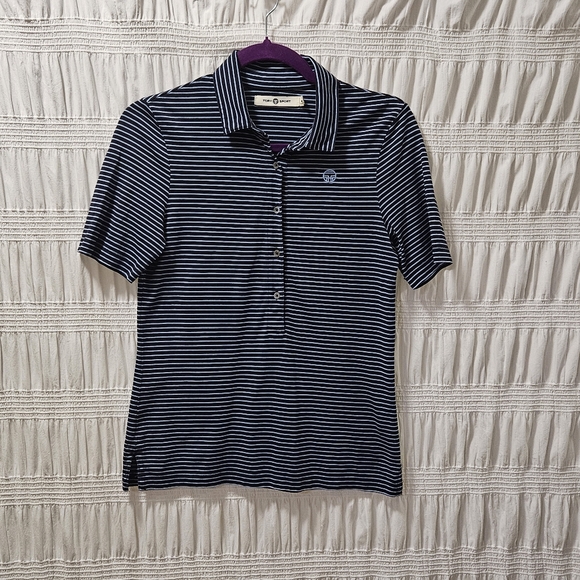 Tory Burch Sport Button Up Polo Short Sleeve Women's Blouse SZ SP - Picture 4 of 16